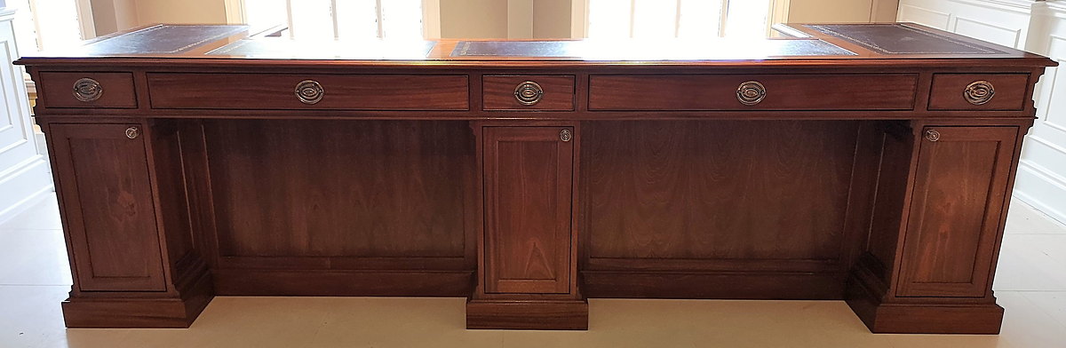 The full front elevation of the Chewton Glen reception desk