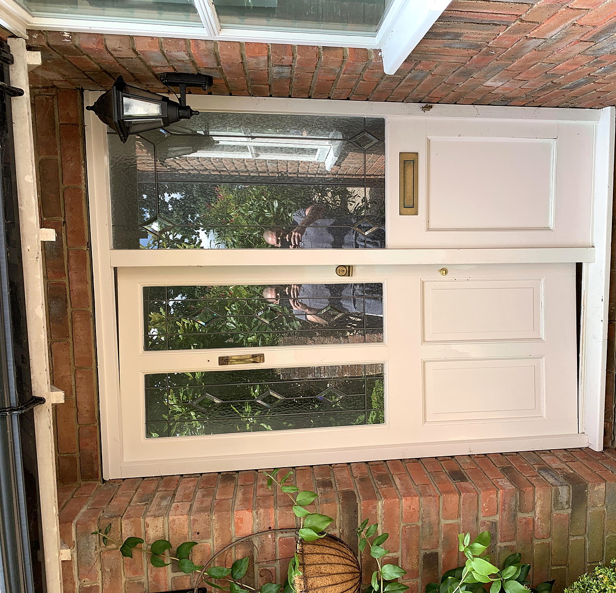 A period panelled door and frame made to match an older house