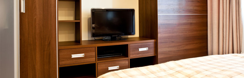 Bespoke Bedroom White and Oak effect Furniture