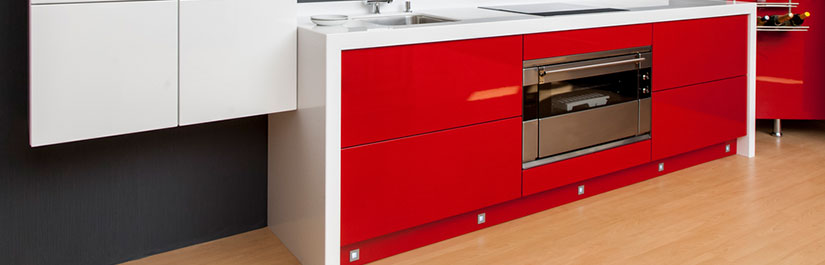 Red and White Corian Furniture